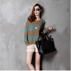 Green Loose Woven Autumn Fashion Women's Tank Tops