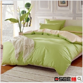 Green Double Side Pure Cotton Bedding Set