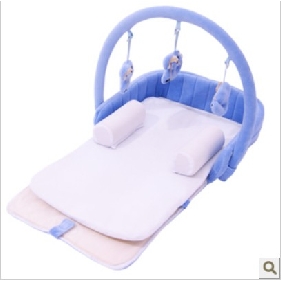 Blue Foldable Dual Functions With Bells Baby Snuggle Nest