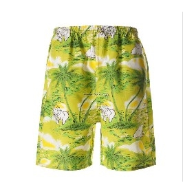 Green Summer Style Breathable Men's Beach Shorts