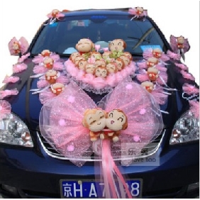 Pink Monkey Cartoon Lovely Tulle Wedding Flowers & Wreaths