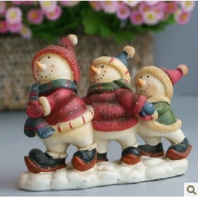 Red Three Snow Men Lovely Cute Christmas Crafts