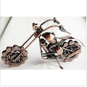 Brass Retro Style Motorcycle Shape Christmas Crafts