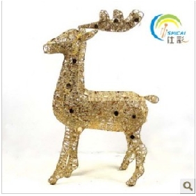 Golden Sequins Deer Shape Big Size Christmas Crafts