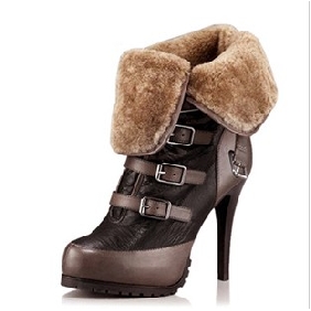 Real Leather High Heel Short Winter Women's Boots