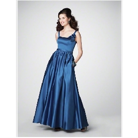 Royal Blue Ruffles With Pockets Ankle Length Homecoming Dresses