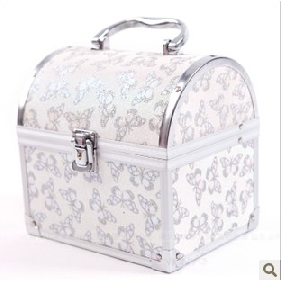 Silver Butterfly Images On Portable Stainless Steel Jewelry Boxes