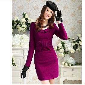 Rose Red Big Bow Slim Sweetheart Lovely Lady's Dresses