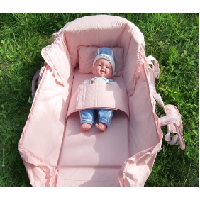 Pink Pure Cotton Breathable Portable Baby Bed