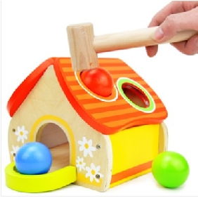 Colourful Mini Size Wooden House Shape Children's Toys