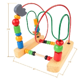Colourful Beaded Frame Educatioonal Wooden Children's Toys