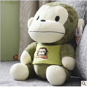 Light Green Canvas Monkey Medium Size Stuffed & Plush Animal