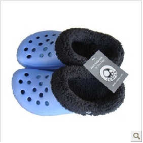 Sky Blue With Hollow Dual Functions Removable Winter's Slippers