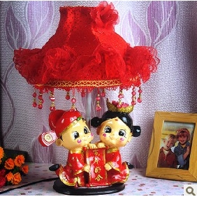 Red Resin Modern Lamp Lovely Wedding Gifts