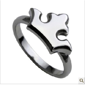 Light Black Tungsten Crown Shape Wedding & Engagement Rings