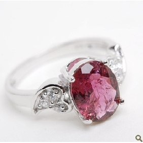 Silver With Red Gem Angel Wings Wedding & Engagement Rings