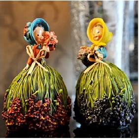 Green Double Dolls Mini Size Wedding Decorations & Gifts