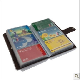 Coffee Rectangular Shape Large Capacity Card Holder