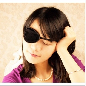 Black Real Silk Monocular Style Eyewear Accessories