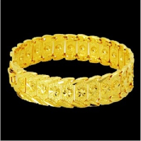 Golden Fashion Stylish Wide Men's Bracelets