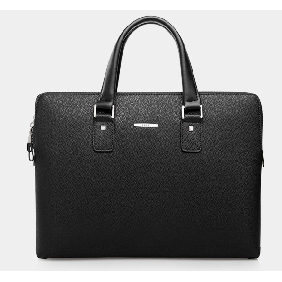 Black Leather Men's Casual Business Briefcases