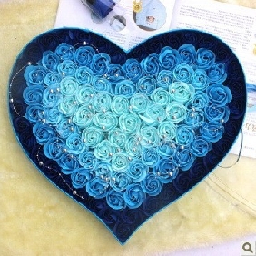FREE Shipping 100 PCS Soaps Flower Blue Rose Petal Fancy Soaps