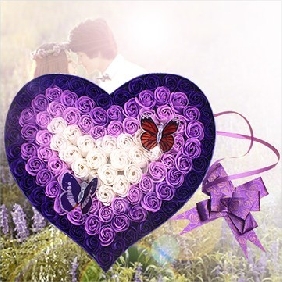 [super Deal] 100pcs Soap Rose+chocolate in Heart Hardboard Box- Wedding Favour/valentine's Gift