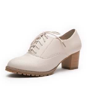 Ladies' Korea Princess Thick Heel Dress Shoes British Retro Heels for Women