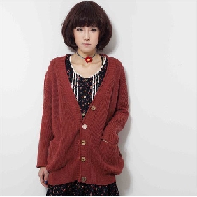 Women's Sweaters Loose Bat Sleeve Cardigan Jacket Knitwear
