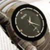 Brand New 4 Crystal Dial Steel Black Wrist Mens Watch