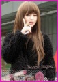 Free Shipping / Beauty Extra Long Straight Brown Human Hair Wig (10 Pcs/ Lot)