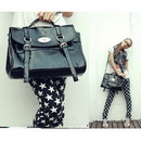 Black Women's Shoulder Bag Handbag Purse Tote Hobo B-88