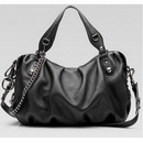Free Shipping Black Pu Shoulder Handbag Hobo Handbag 2011 Fashionable Handbag