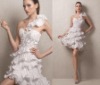 Hot Selling Elegant One-Shoulder Dress Crepe Cocktail Dress