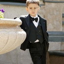 Balck And White Tuxedo/boys Attire Suit Wedding Suit(Clothes+Pants+tie)