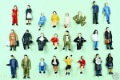 24x Painted Figures 1:87 Model Train People Scale HO