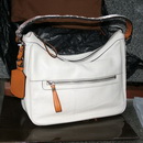 Excellent*Calfskin 'madison' Medium Hobo/257047 Handbag/light T0BACC0 Leather Trim/gift