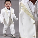 White Tuxedo Boys Attire Suit(Clothes+Pants+tie) Suits Dress