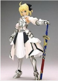 White & Pink With An Umbrella PVC Action Figure