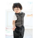 Boy Wedding Suit Boys' Attire (clothes+pants+tie+girdle)