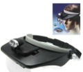 Free Shipping, Light Head Magnifying Glass with 4 X 3D Lens and Two LED Lamps