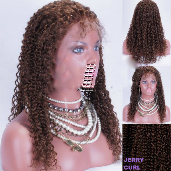 Stock Jerry Curl 22inch No.4 Human Hair Wig