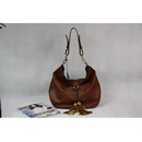 Free Shipping Greta Hobo in Oak Soft Matte Women's Geniune Leather Handbags Tassel Tote Bag