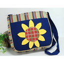 9 Pc/lot Sunflower Child Messenger Bag Lady Handbag Cotton Hobo Tote Messenger Bag 25X27cm Wholesale ---3 Colors