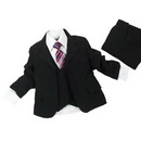 Balck And White Tuxedo Boys Attire Suit(Clothes+Pants+tie) Suits Dress