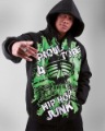 Fashion Zipper Up Hoody Green Printed with Hooded 100%polyester Accept Mix Order