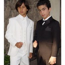 Balck And White Tuxedo Boys Attire Suit Wedding Suit(Clothes+Pants+tie)