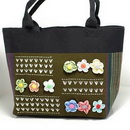 8pc/lot Handmade Child Women Shoulder Bag Cotton Fabric Lady Handbag Hobo Tote Messenger Bag 40X25cm Wholesale Free Ship