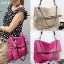 Wholesale+New PU Metal Chains Handbag Women Fashion Bag Lady's Handbag Hot Sale Hobo&Shoulder E108 MOQ 1pcs+Free Shipping