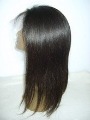 New Year Promotion 14" 100% Remy Human Hair Wig, Full Lace Wig Straight Color 1b# Free Shipping